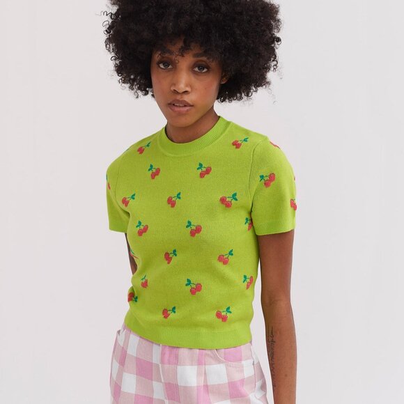 Lazy Oaf “Cherry Picked” Knitted T-Shirt – UK 6 🍒 - Picture 6 of 12